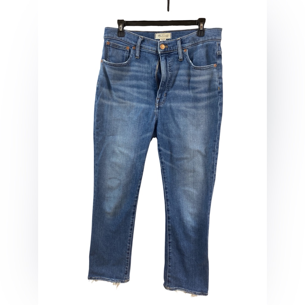Madewell Womens Straight Jeans In Faded Blue